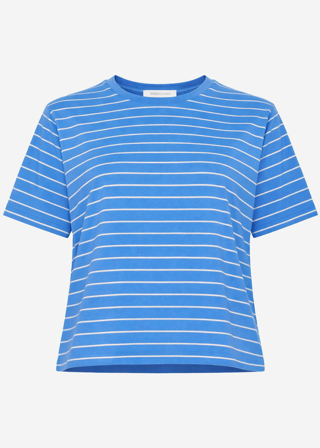 T-shirt with narrow stripes - blue