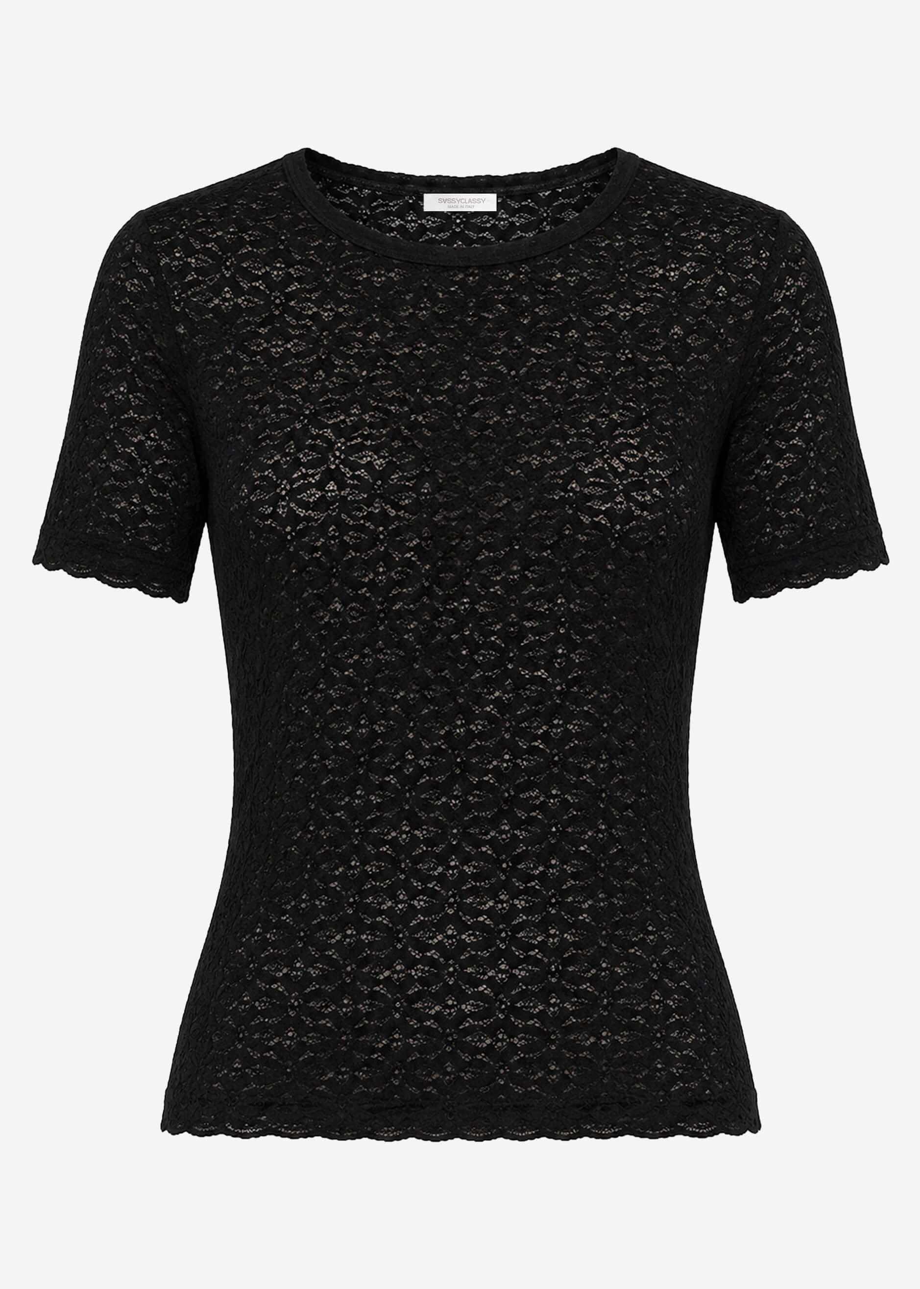 T-shirt made of floral lace - black – SASSYCLASSY