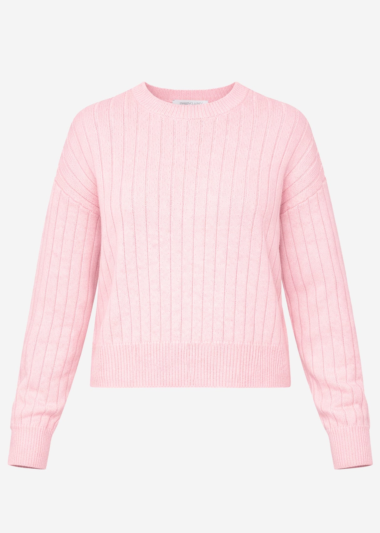 Fine knit sweater with textured stripes - pink
