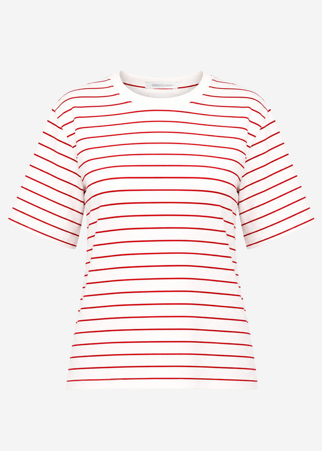 Striped T-shirt - white