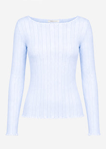 Pointelle long-sleeved top - lilac