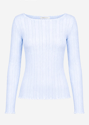 Pointelle Langarmshirt - flieder