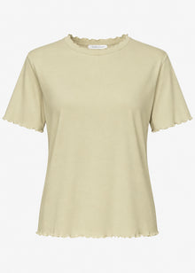 T-shirt with scalloped edge - khaki