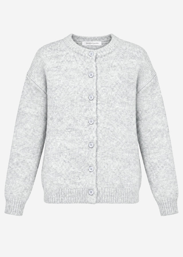 Cardigan with button placket - grey