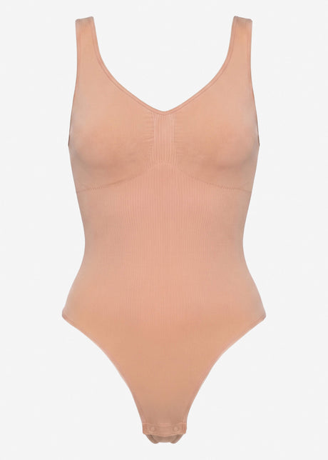 Bodysuit Sculpting Shapewear mit String - nude