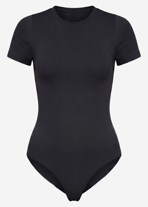 Bodysuit Sculpting Shapewear Kurzarm - schwarz