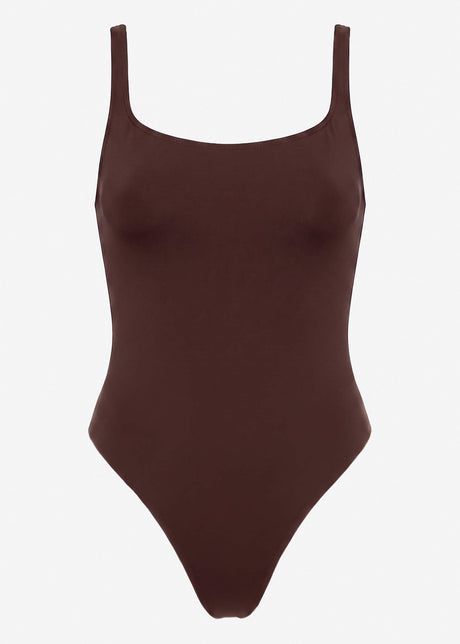 Bodysuit Soft Shapewear mit String - dunkelbraun by SASSYCLASSY