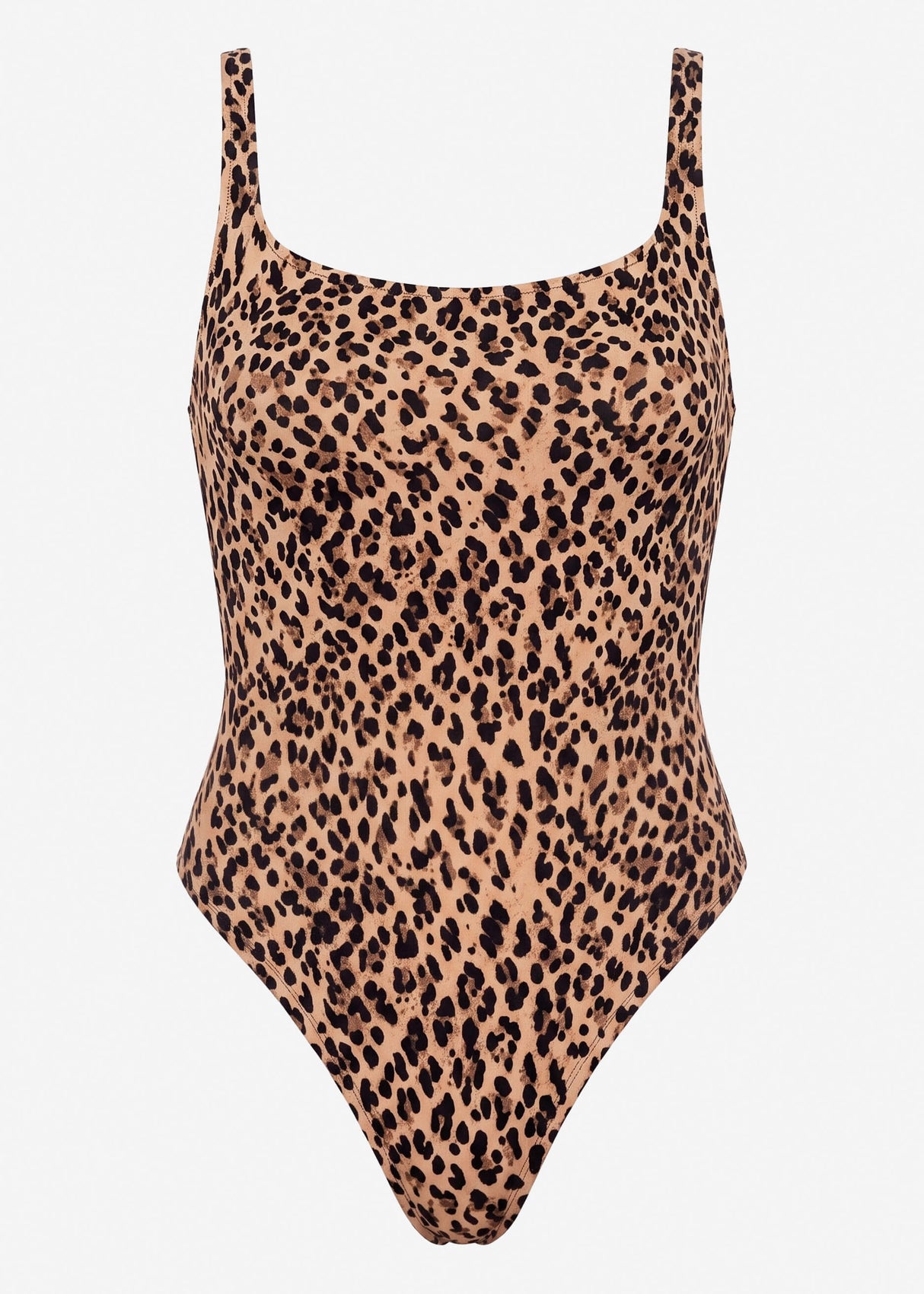 Bodysuit Soft Shapewear mit String und Leo-Print - braun