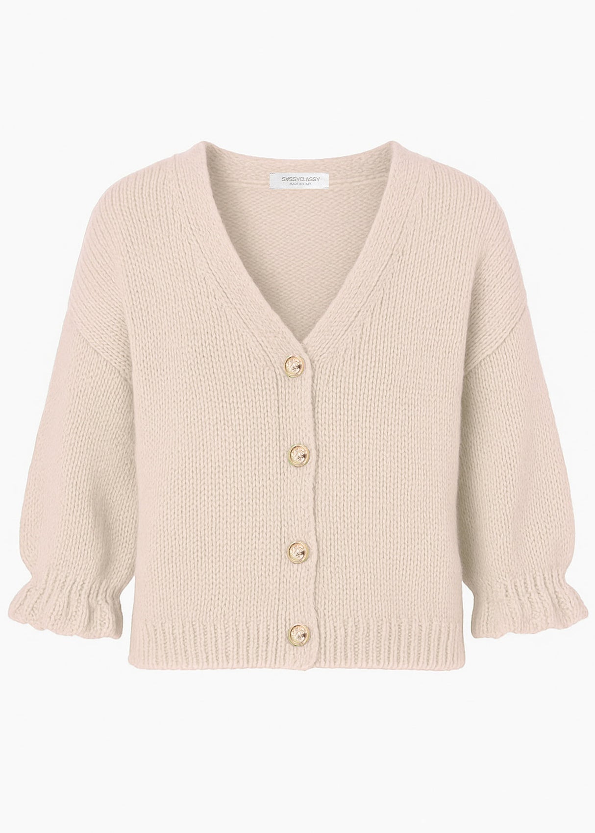 Cardigan mit 3/4-Ärmeln - offwhite