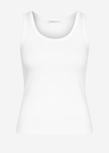 Tank Top mit Ausschnitt - weiß