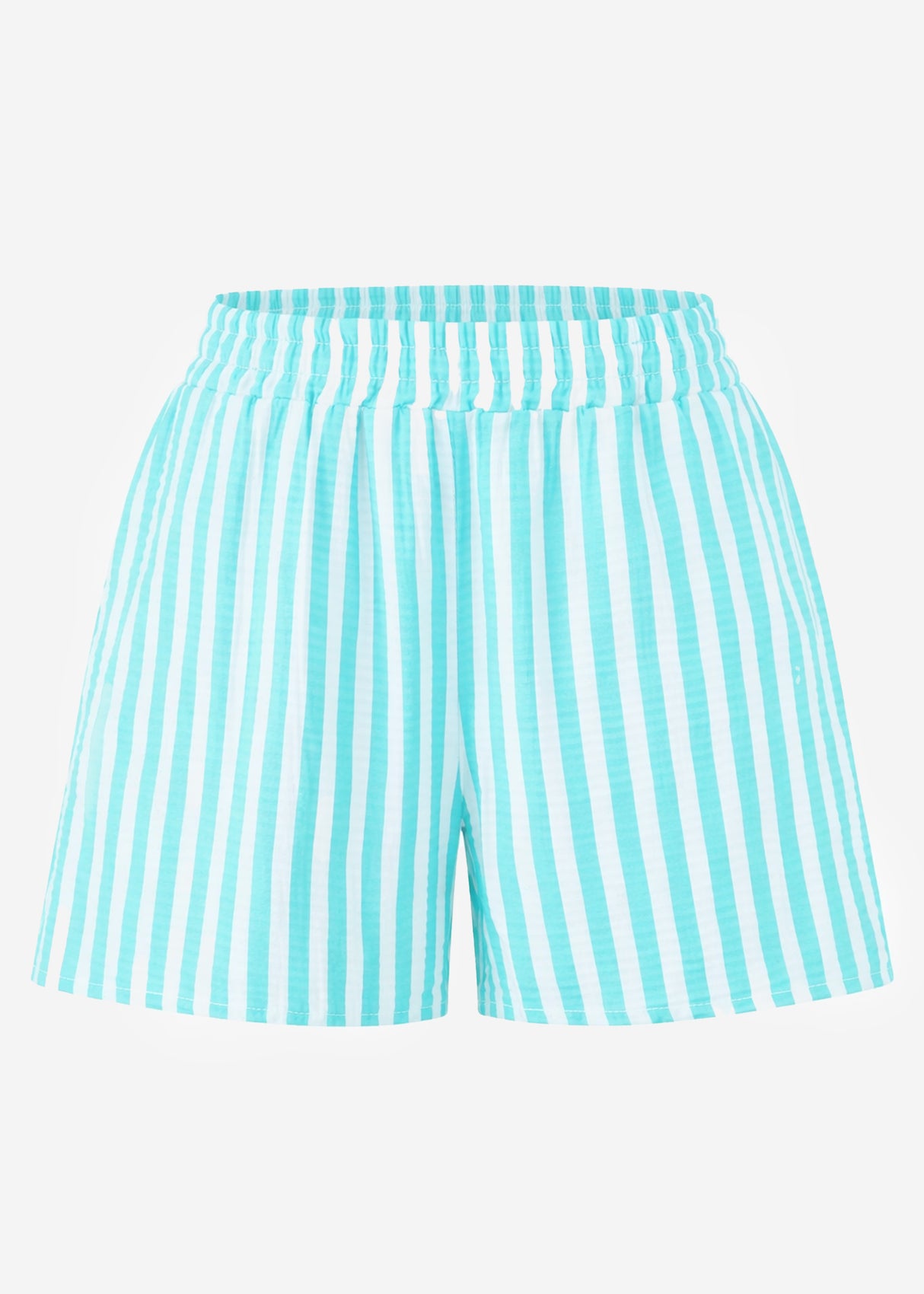 Striped muslin shorts - mint