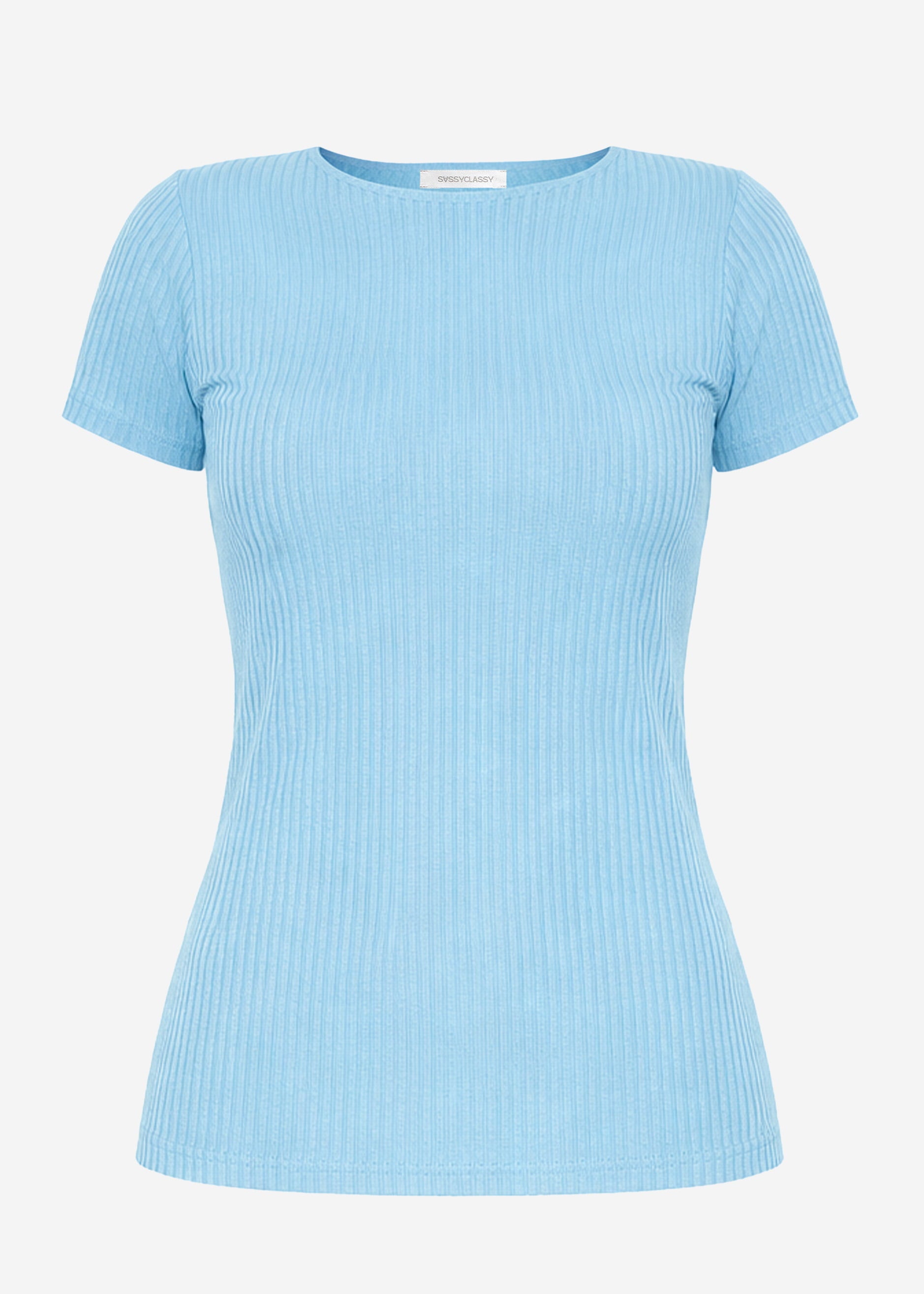 Crop shirt - light blue – SASSYCLASSY