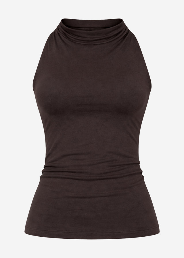Top mit Turtleneck - dunkelbraun