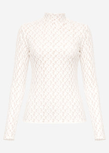 Langarmshirt aus Spitze - offwhite