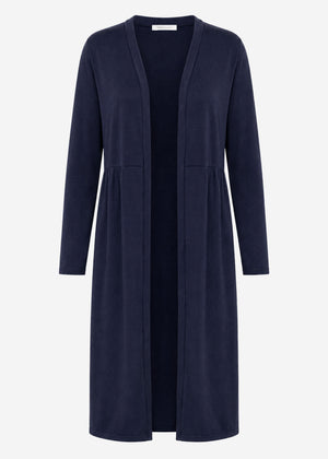 Maxi-Cardigan aus fließendem Jersey - dunkelblau