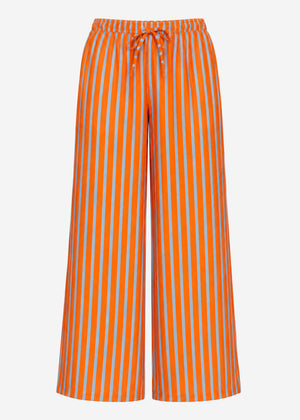Tall: Gestreifte Hose mit Kordelzug - orange