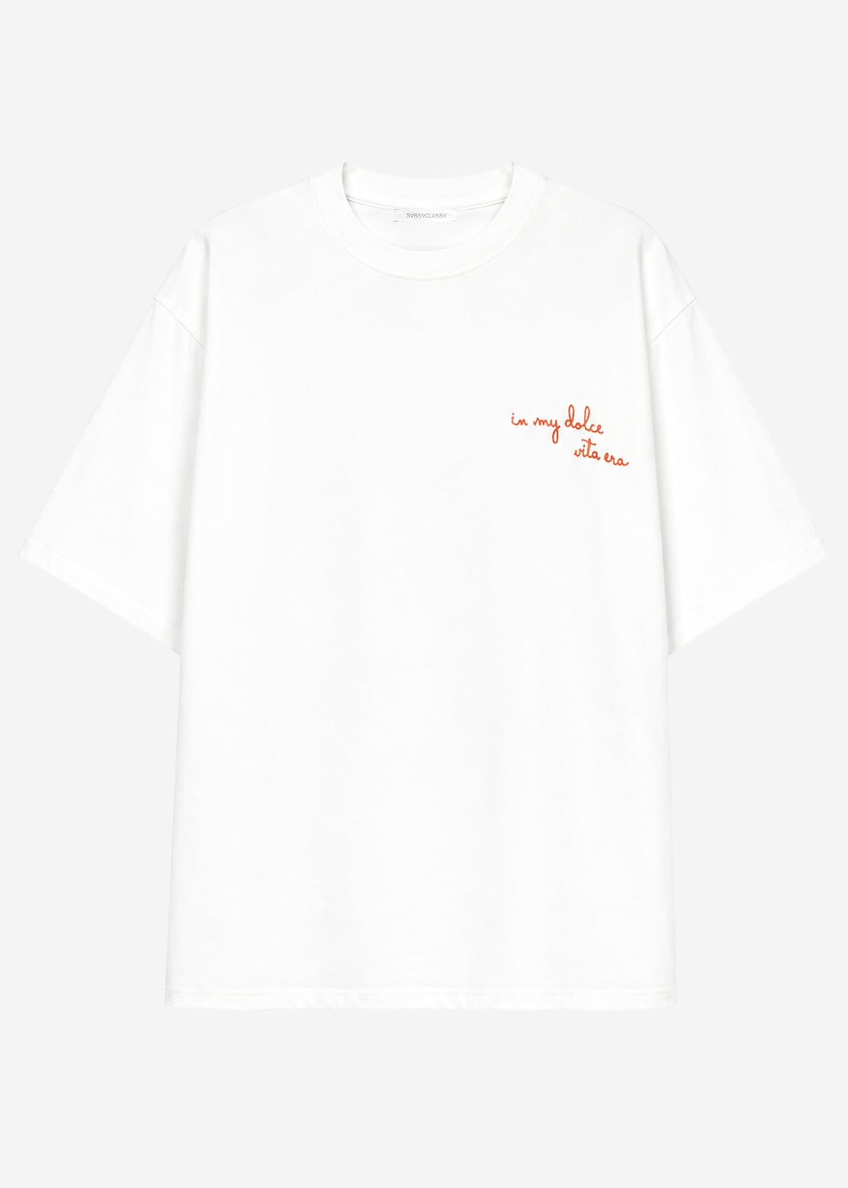 Oversize T-Shirt mit Druck - weiß