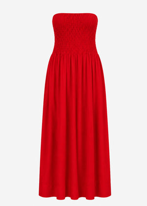 Bandeau Kleid - rot