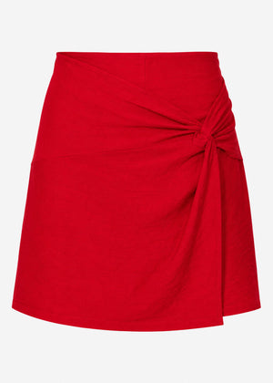 Hosenrock mit Knotendetail - rot