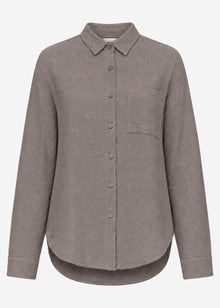 Musselin Hemdbluse - taupe