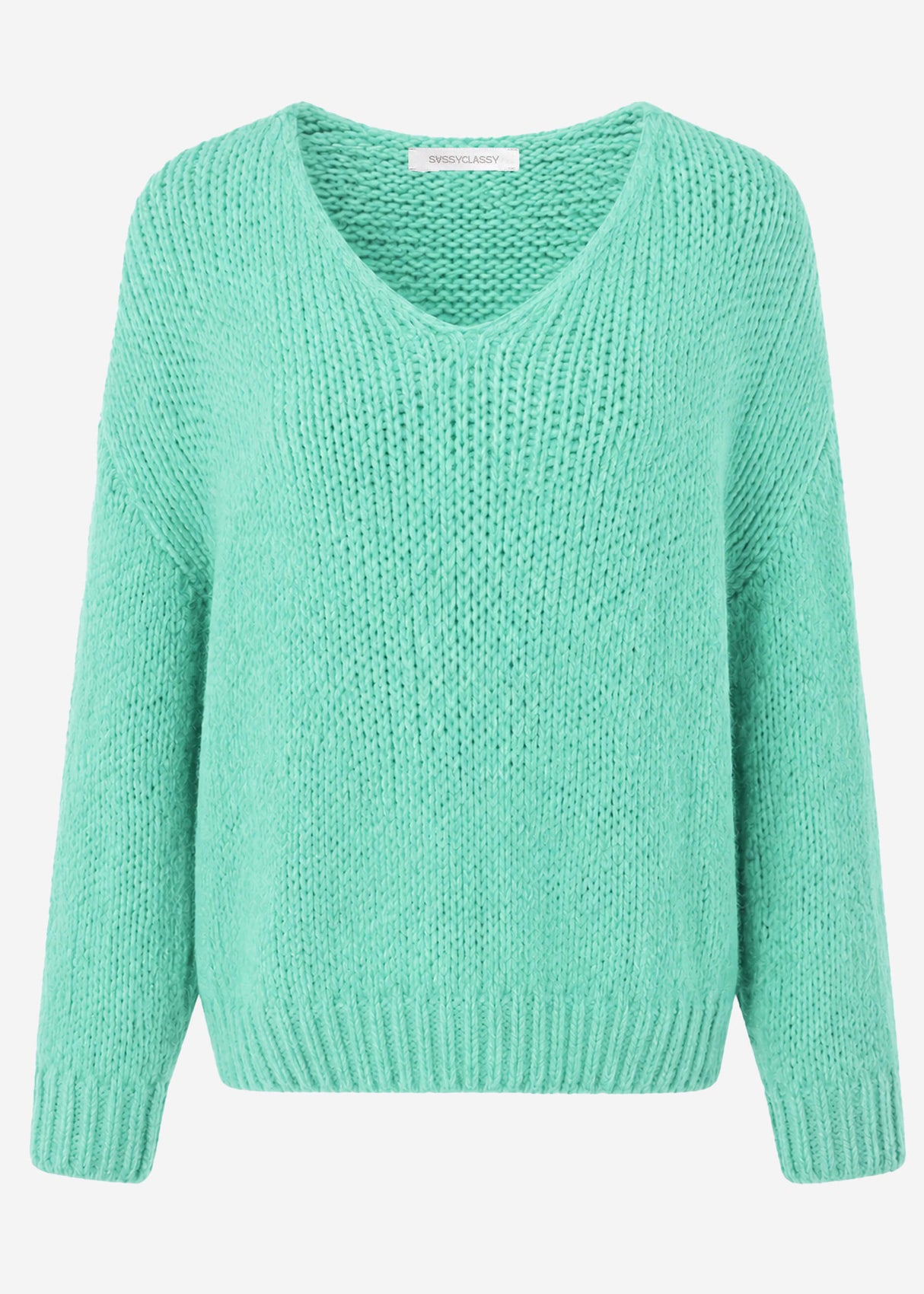 Pullover mit V-Ausschnitt - hellgrün