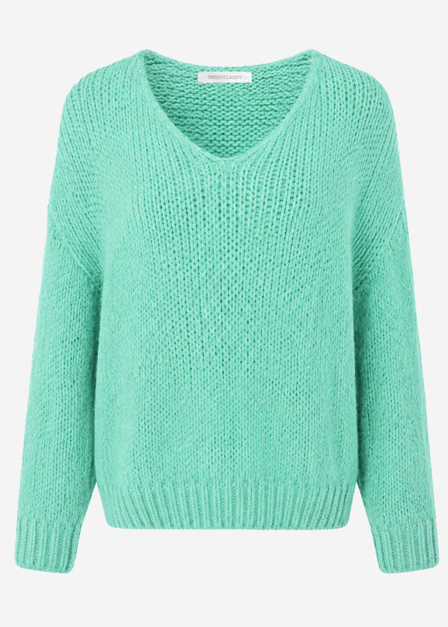 Pullover mit V-Ausschnitt - hellgrün