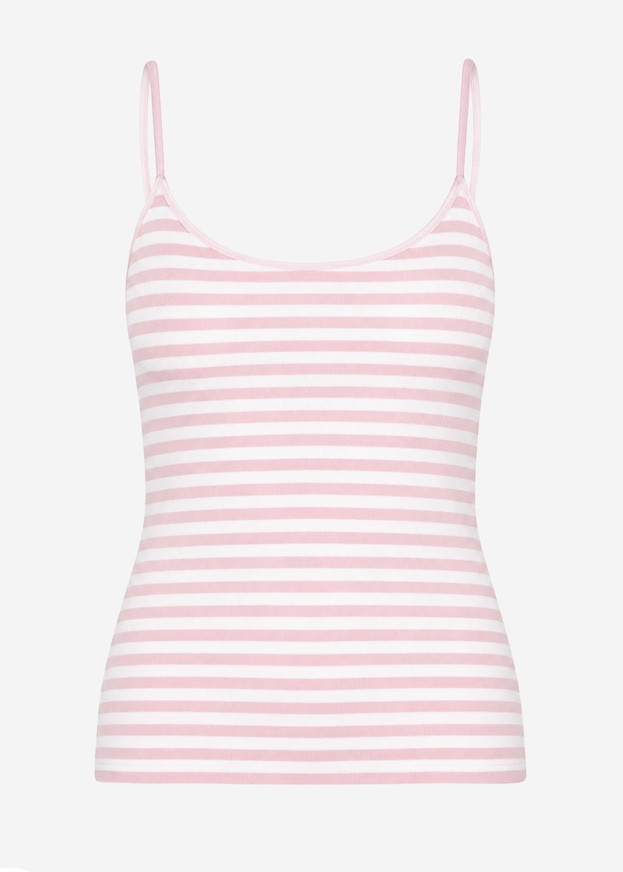 Gestreiftes Spaghettiträger Top - rosa