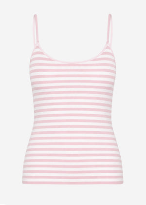 Gestreiftes Spaghettiträger Top - rosa