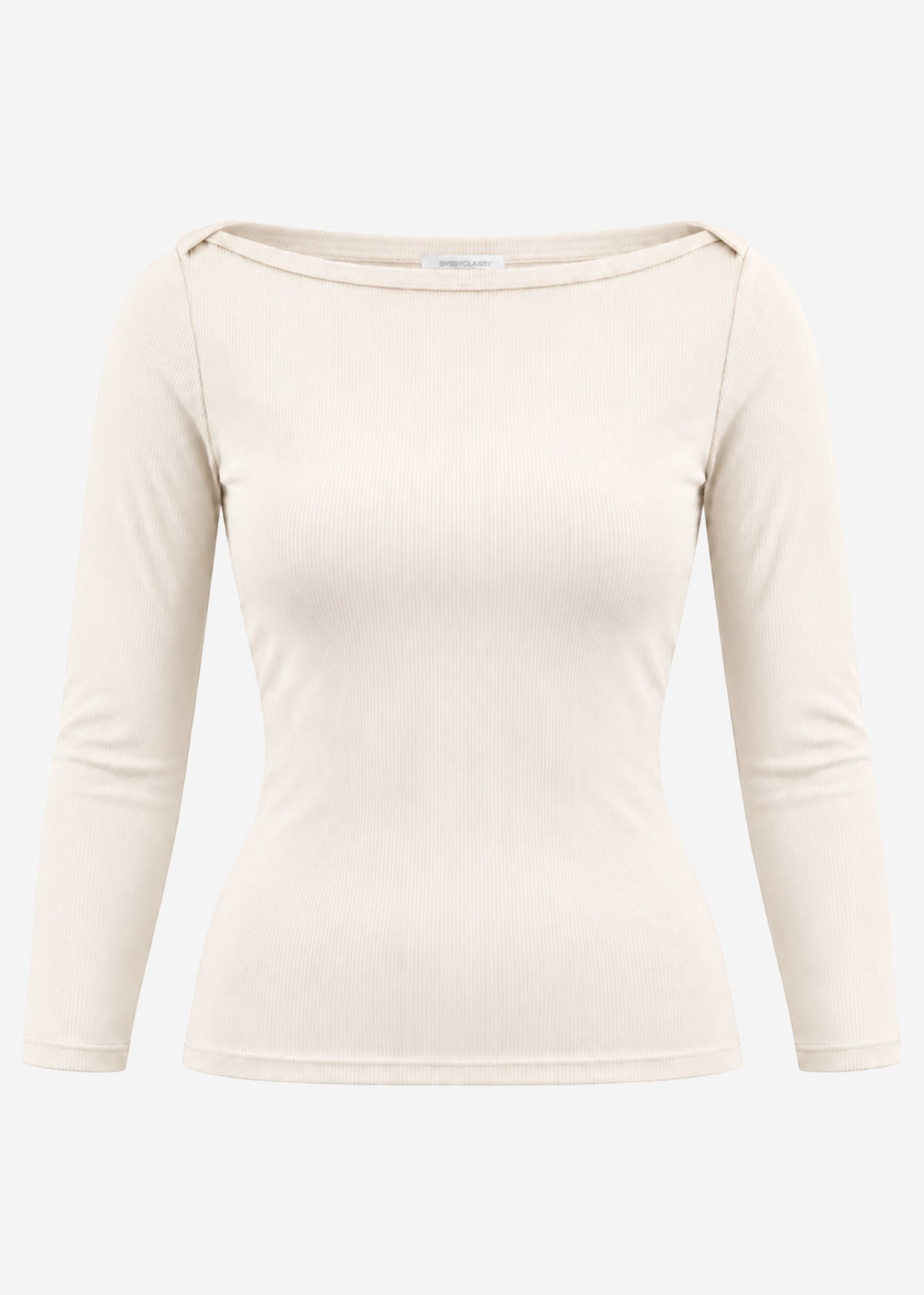 3/4 Arm Rippshirt - beige