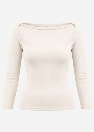 3/4 Arm Rippshirt - beige
