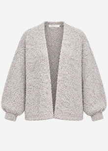 Oversize Cardigan aus Bouclé - greige