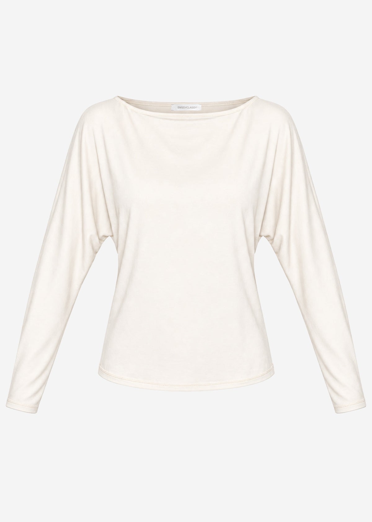 Langarmshirt mit Fledermausärmeln - beige