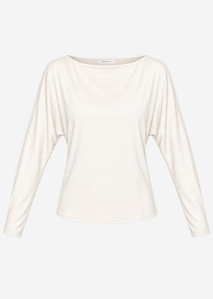 Langarmshirt mit Fledermausärmeln - beige