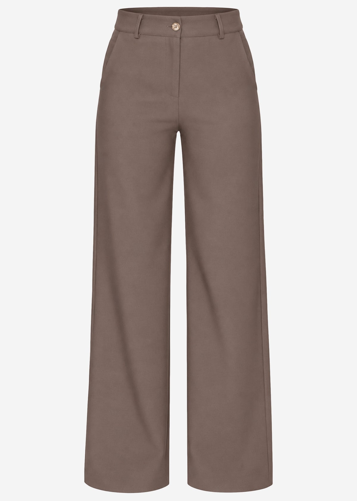 Anzughose mit geradem Bein - taupe