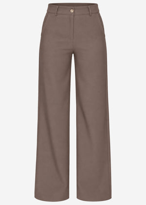 Anzughose mit geradem Bein - taupe