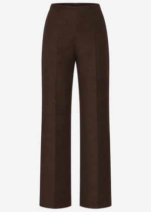 Straight-Leg-Hose mit Bügelfalte - braun