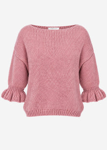 U-Boot Pullover mit 3/4 Ärmeln - altrosa