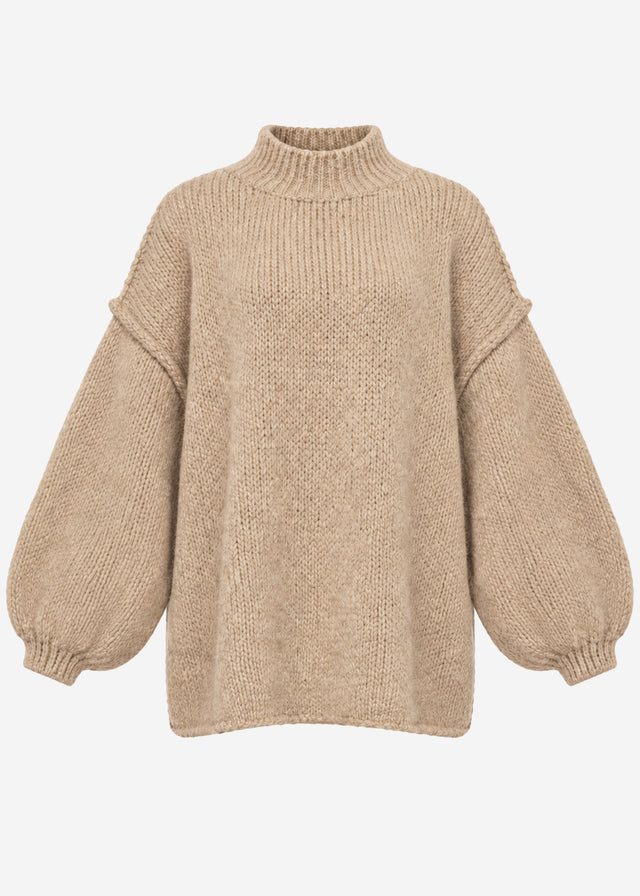 Oversized chunky knit jumper - beige