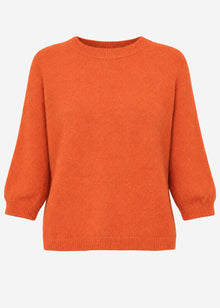 Strickoberteil mit Alpaka - terracotta