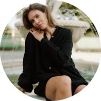 Women's black oversized muslin blouse with long sleeves and a button placket – black muslin blouses from SASSYCLASSY