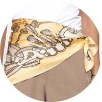 Women's yellow printed scarf - Scarves by SASSYCLASSY