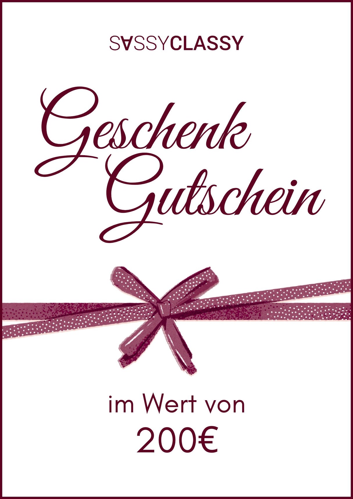 SASSYCLASSY Giftcard