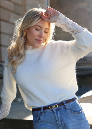 Knitted top - off-white