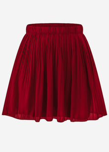 Plissée-Rock aus Chiffon - bordeaux