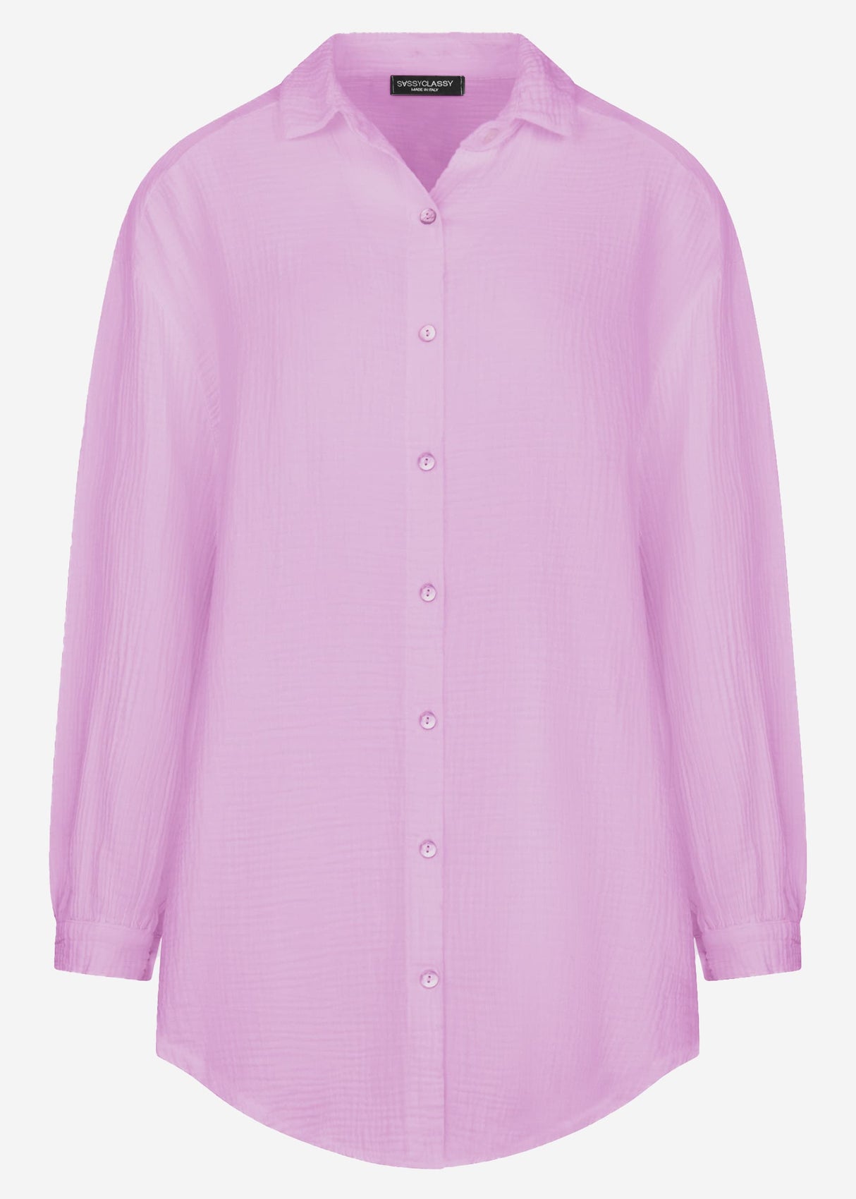 Musselin Bluse oversize, flieder