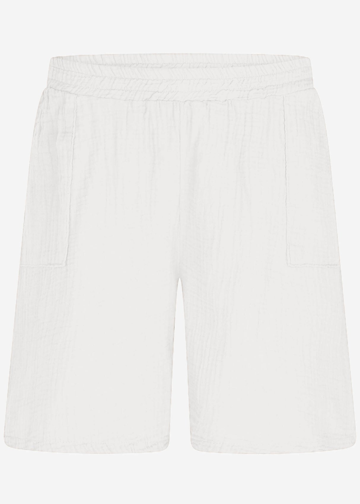 Musselin Bermuda-Shorts, hellbeige