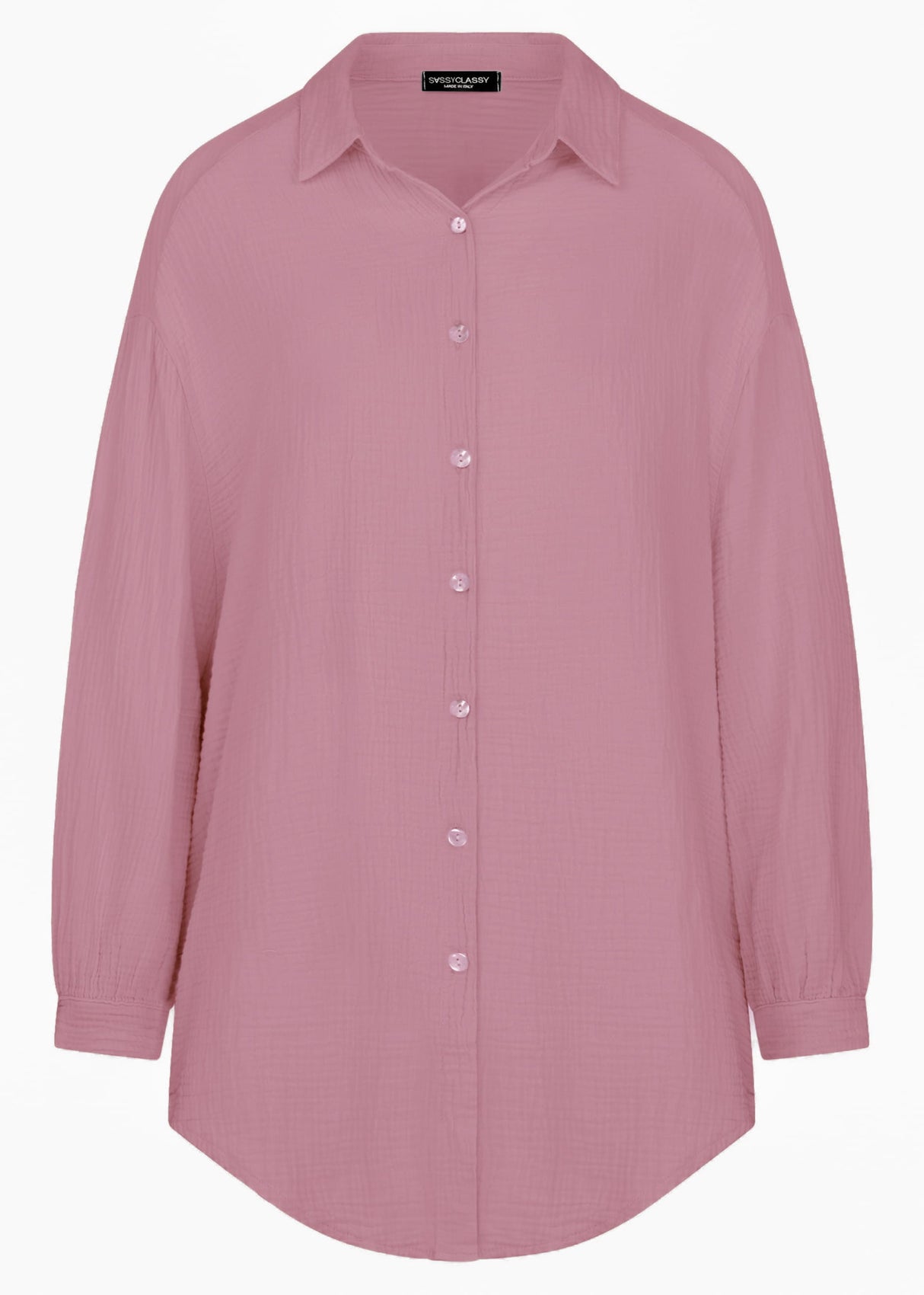 Musselin Bluse oversize, altrosa