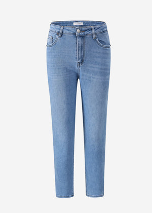Relax fit high waist jeans, blue