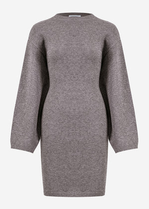 Oversized knit dress - grey