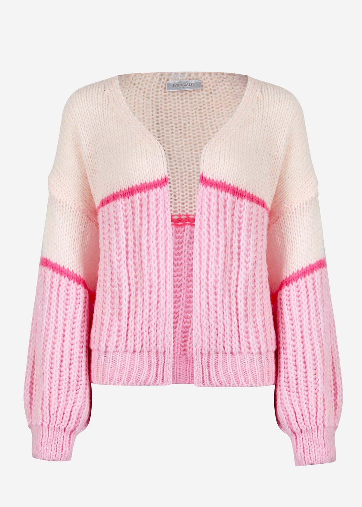 Lose fallender Cardigan - rosa